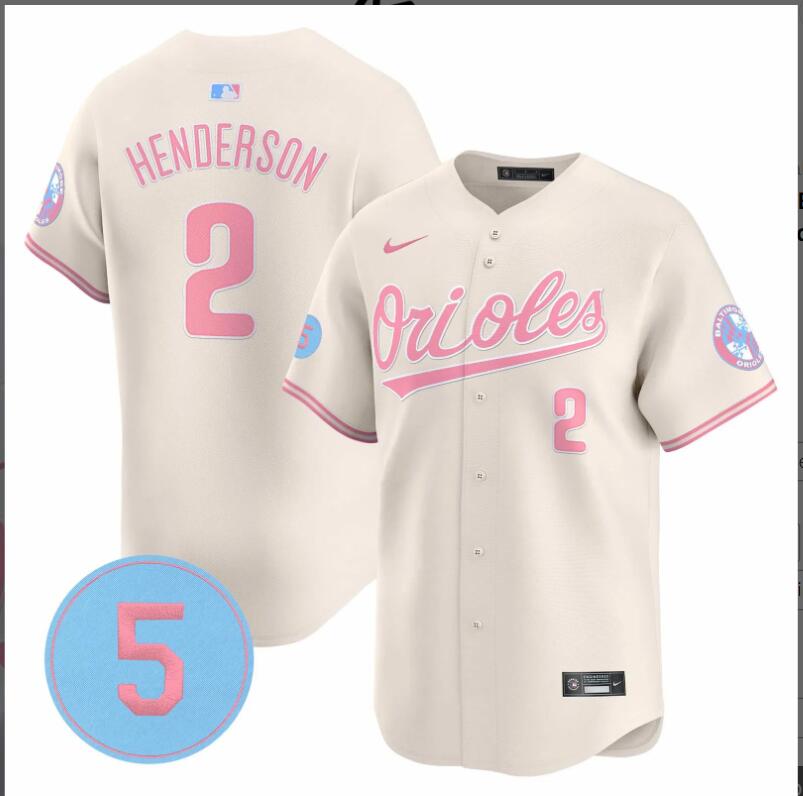 Men Baltimore Orioles #2 Henderson cream 2024 Nike MLB jersey.->indianapolis colts->NFL Jersey